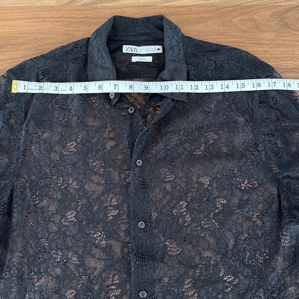Zara Lace Button Up Top - image 7